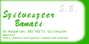 szilveszter banati business card